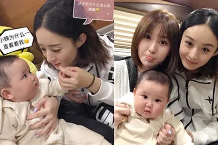 赵丽颖与萌娃合照 现如今加入社会人行列