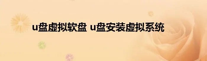 u盘虚拟软盘 u盘安装虚拟系统