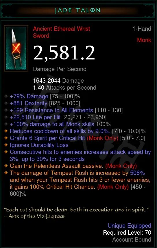 《暗黑破坏神3》武僧的无形装备是什么?武僧的无形装备一览