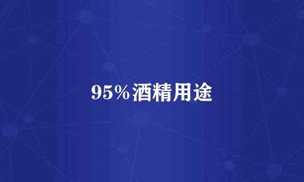 95%酒精用途