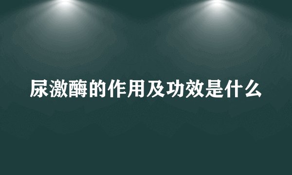 尿激酶的作用及功效是什么