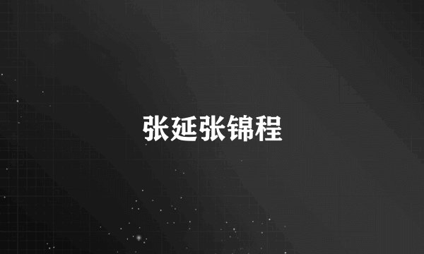 张延张锦程