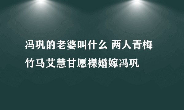 冯巩的老婆叫什么 两人青梅竹马艾慧甘愿裸婚嫁冯巩