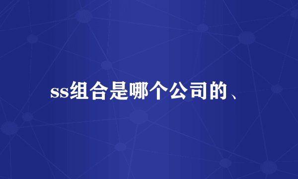 ss组合是哪个公司的、