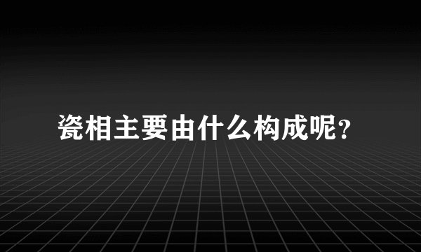 瓷相主要由什么构成呢?