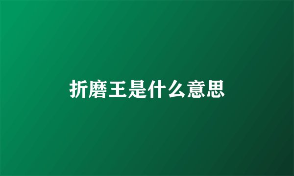 折磨王是什么意思