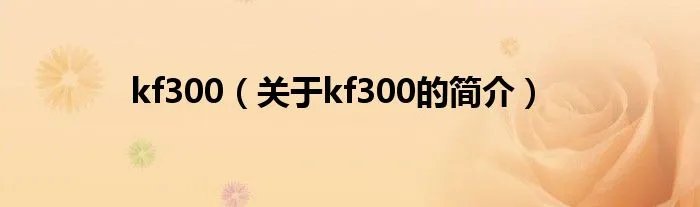 kf300(关于kf300的简介)
