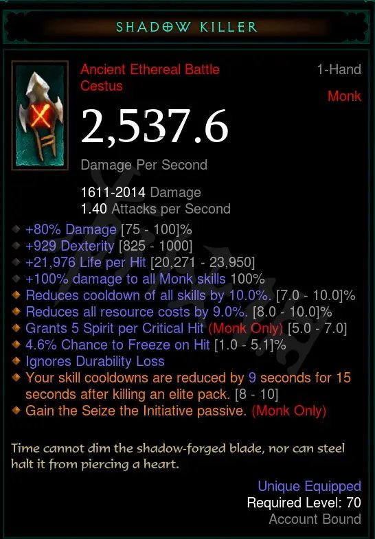 《暗黑破坏神3》武僧的无形装备是什么?武僧的无形装备一览