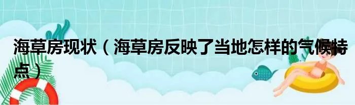 海草房现状（海草房反映了当地怎样的气候特点）