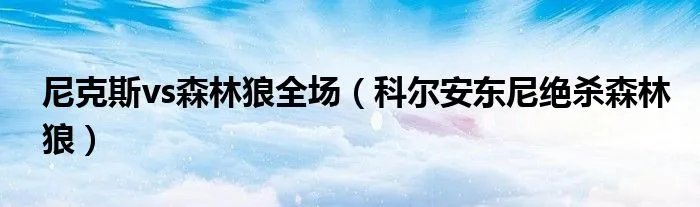 尼克斯vs森林狼全场（科尔安东尼绝杀森林狼）