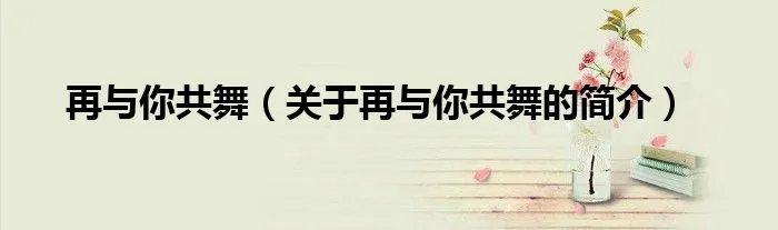 再与你共舞（关于再与你共舞的简介）