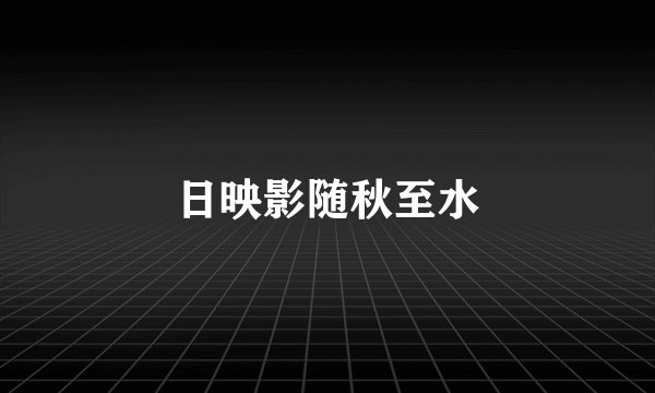 日映影随秋至水