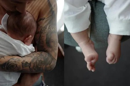 余文乐表白儿子 晒小脚丫萌翻众人