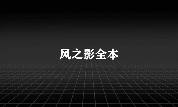 风之影全本