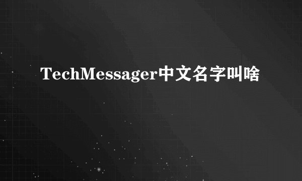 TechMessager中文名字叫啥
