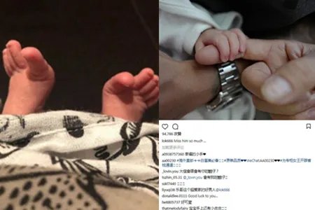 余文乐表白儿子 晒小脚丫萌翻众人