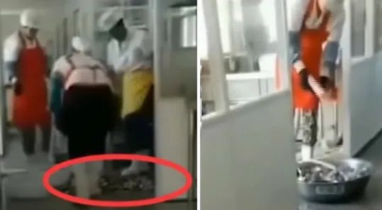 食堂用脚刷餐具什么情况：竟然发生在小学食堂令人愤怒