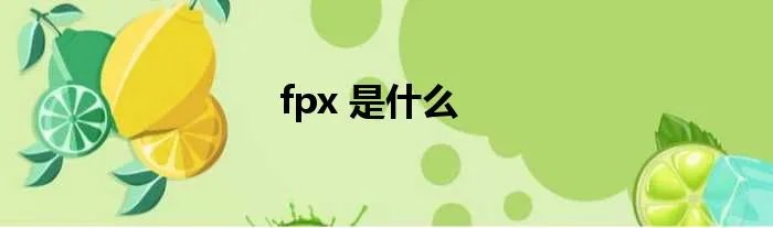 fpx 是什么