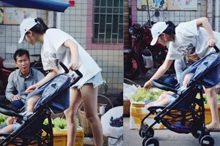 朱丹带女儿健身 一动作引发网友热议