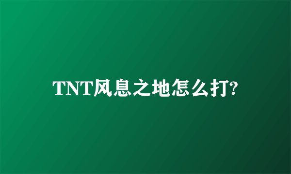 TNT风息之地怎么打?