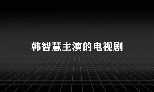韩智慧主演的电视剧