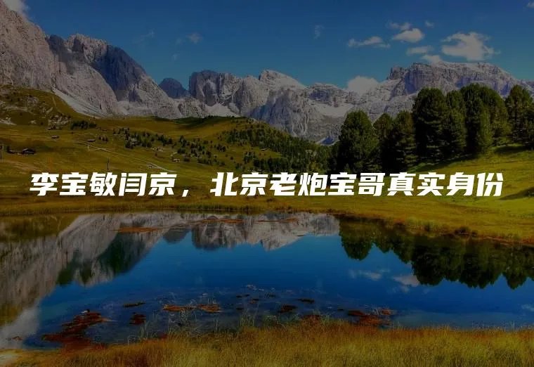 李宝敏闫京，北京老炮宝哥真实身份