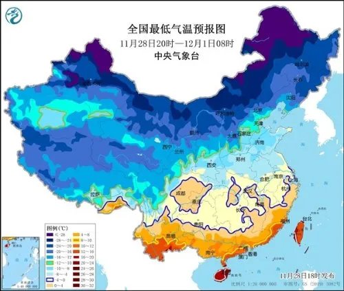 最强寒潮冲击超20省份 河北将出现零下30℃极端低温