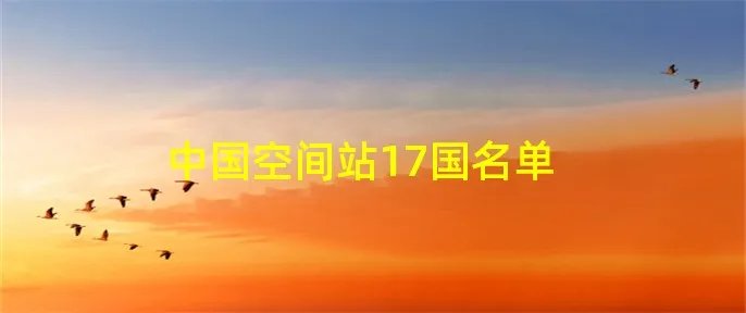 中国空间站17国名单