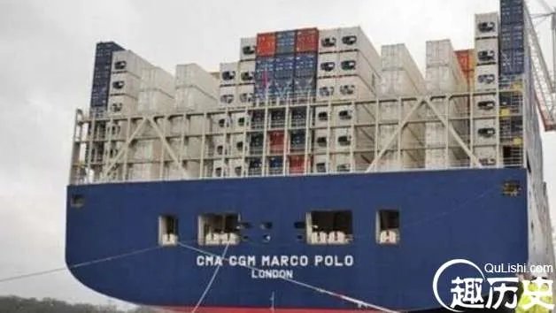 世界上最大的货轮，马可波罗号长达396米载重187625吨