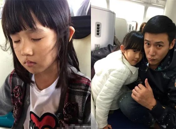 贝儿撞脸爸爸陆毅 全家四口相貌一模一样