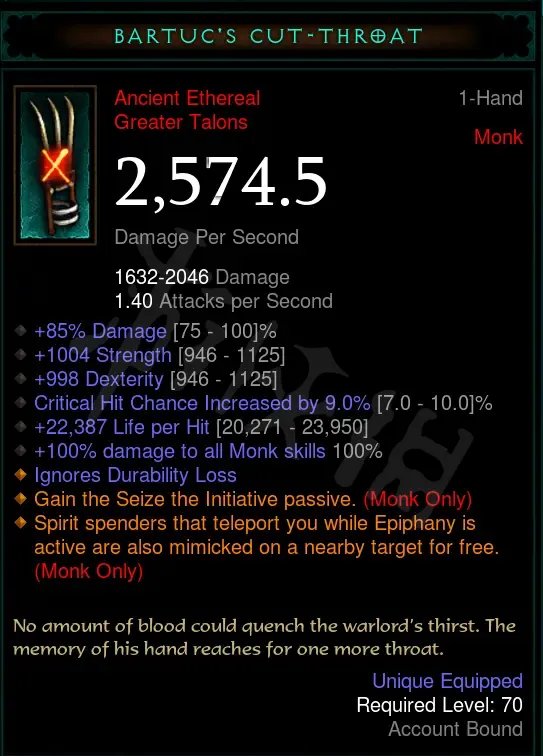 《暗黑破坏神3》武僧的无形装备是什么?武僧的无形装备一览