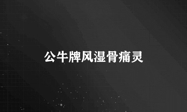 公牛牌风湿骨痛灵