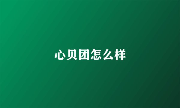 心贝团怎么样
