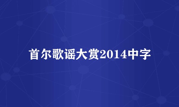 首尔歌谣大赏2014中字