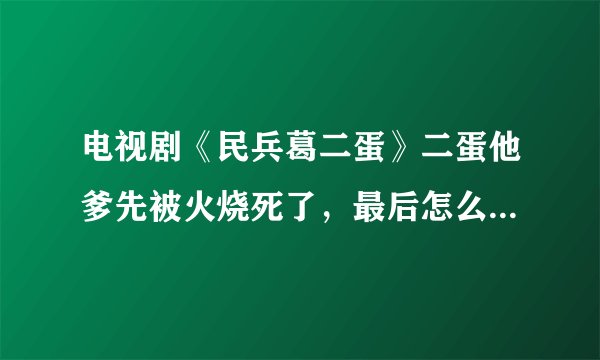 电视剧《民兵葛二蛋》二蛋他爹先被火烧死了，最后怎么又出现了？
