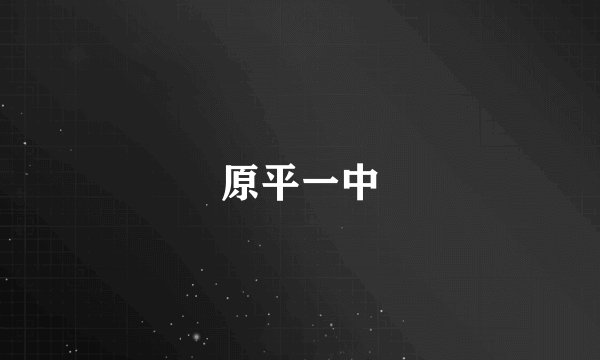 原平一中