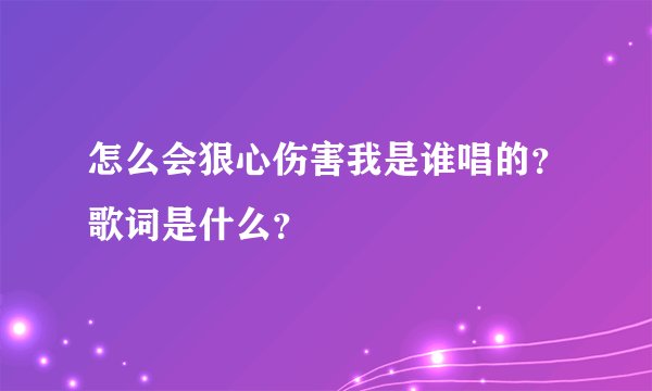 怎么会狠心伤害我是谁唱的？歌词是什么？