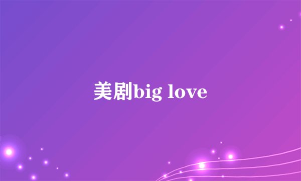 美剧big love
