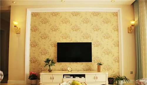 田园风格电视背景墙效果图 清新淡雅
