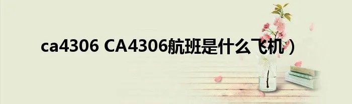 ca4306 CA4306航班是什么飞机）