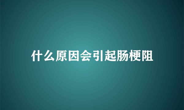 什么原因会引起肠梗阻