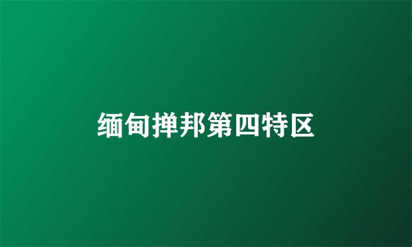 缅甸掸邦第四特区