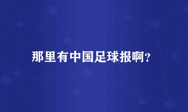 那里有中国足球报啊？
