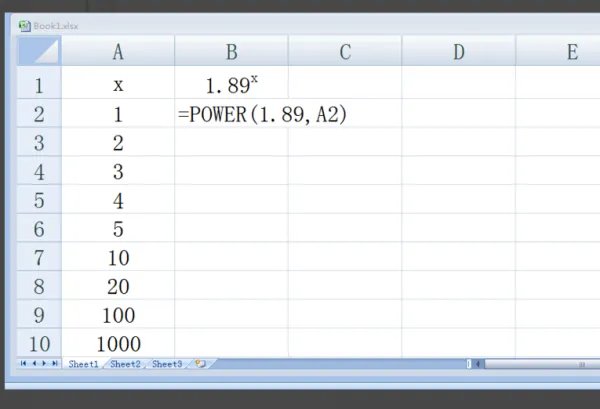 如何编辑excel幂函数
