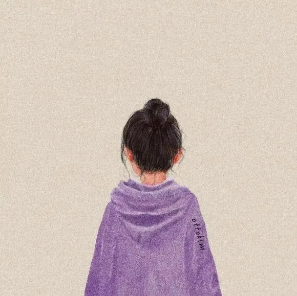 有没有唯美好看的女生背影插画图片?