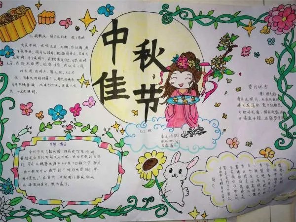 中秋节手抄报字框设计