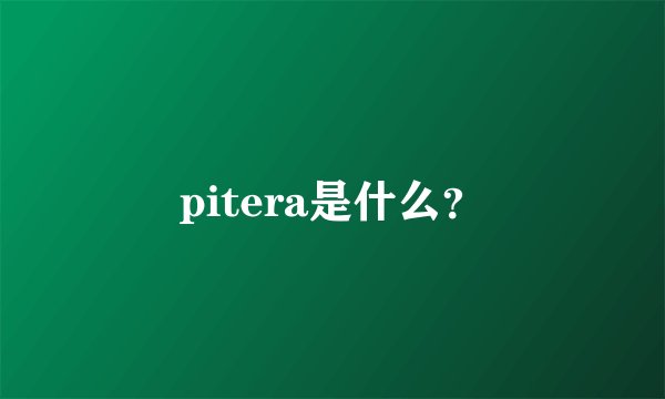 pitera是什么？