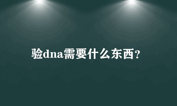 验dna需要什么东西？