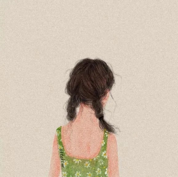有没有唯美好看的女生背影插画图片?
