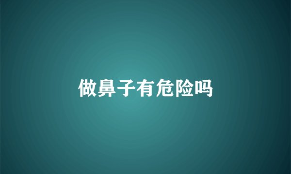 做鼻子有危险吗